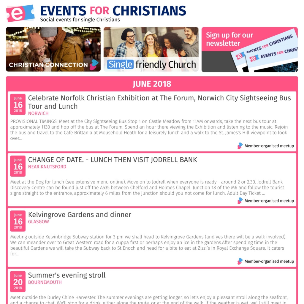 Events for Christians