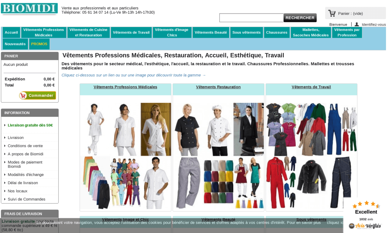 Biomidi, Vêtements de qualité pour les Professions Médicales Vêtement de travail