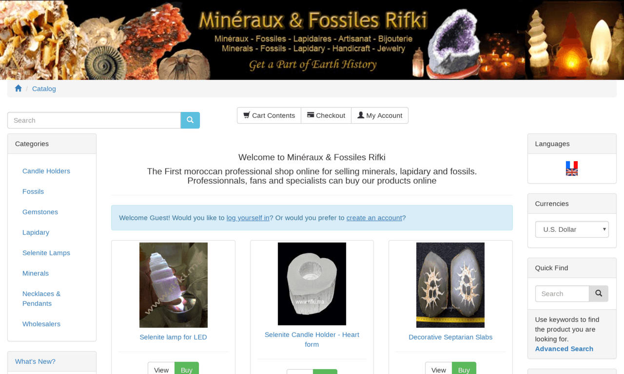Minéraux et fossiles du Maroc Cadeaux