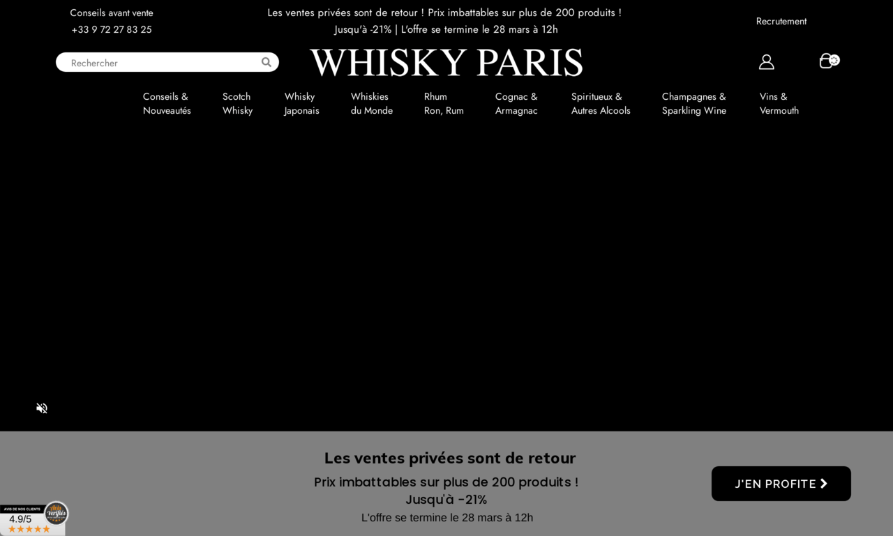 Whisky Paris Alcool, vin et spiritueux