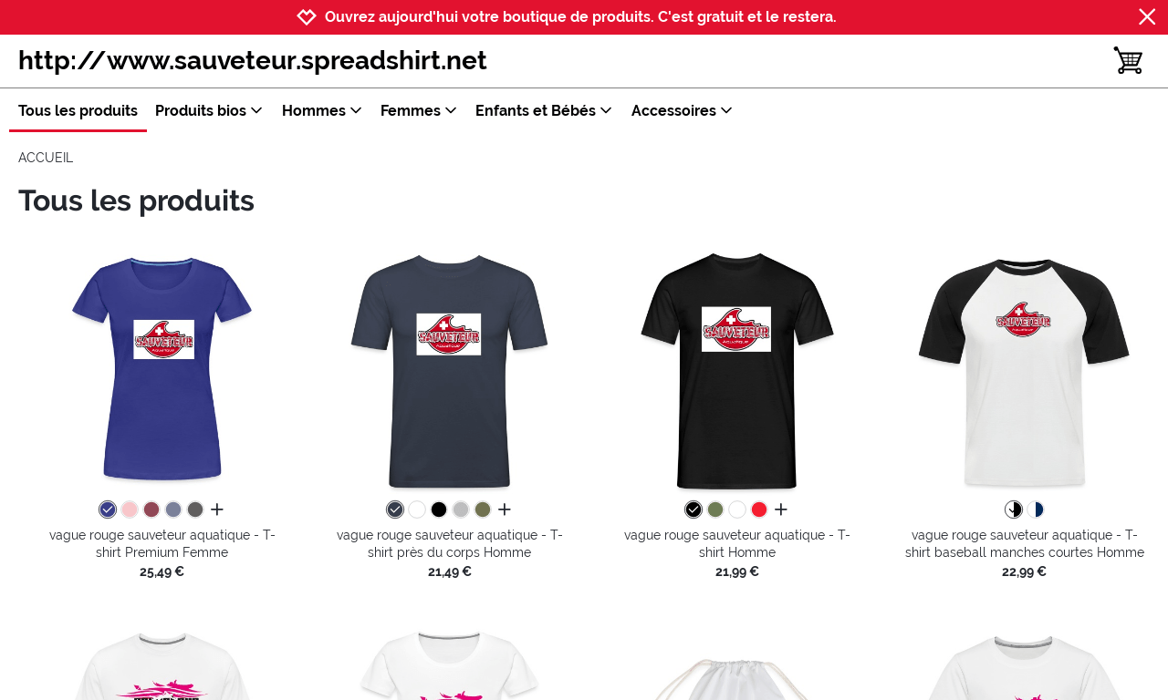 tee-shirt de Nageur-Sauveteur et de Sauvetage Sportif