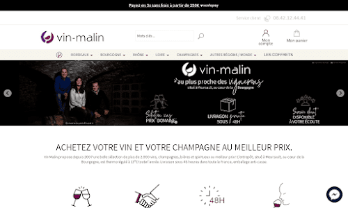 Vin Malin, vins et champagne