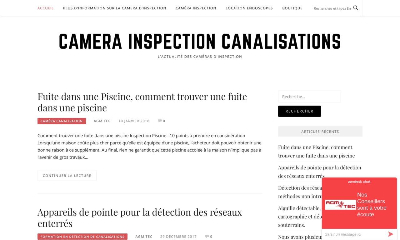 Camera inspection canalisation Bricolage